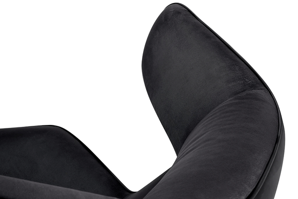 Welurowy fotel obrotowy Vita Velvet MSE011000309.41 czarny