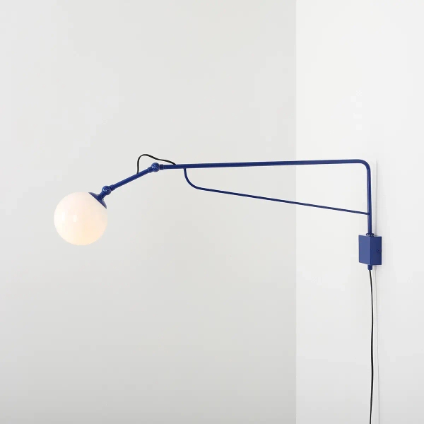 Kulista lampa ścienna SOHO 1105C25_D okrągła szklana kobaltowa