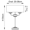 Lampa stołowa Nixon 60804 Endon abażurowa do sypialni ecru nikiel