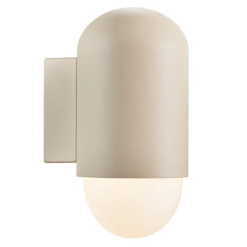 Owalna lampa elewacyjna HEKA 2118211008 IP54 na zewnątrz beżowy