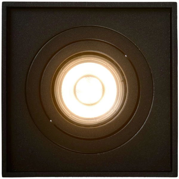 Downlight LAMPA sufitowa TUBE 22953/01/30 Lucide metalowa OPRAWA kostka czarna