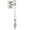 Klasyczna lampa ścienna Austin W01258NI-WH Cosmolight metal tkanina nikiel biała