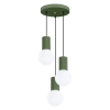 Jadalniana lampa wisząca HALO SL.1725 ryflowana kule białe oliwkowe