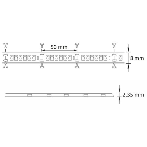 Zestaw taśma LED 319180 Polux z zasilaczem 23W 2700K IP65 3m biała ciepła włącznik