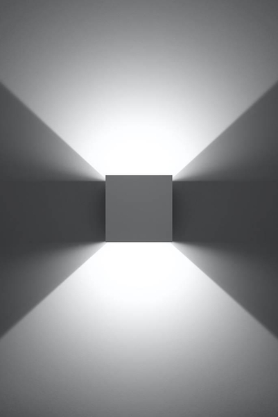 Kinkiet LAMPA przyścienna elewacyjna SL.0544 metalowa OPRAWA cube LED 6W 3000K kostka IP54 biała