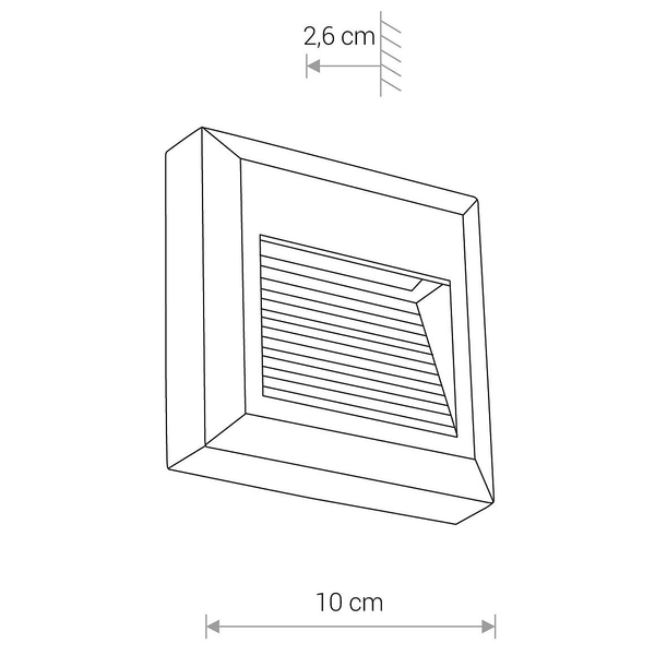 Elewacyjna lampa podtynkowa SIDEWALK 8148 LED 1,6W 3000K IP54 czarna