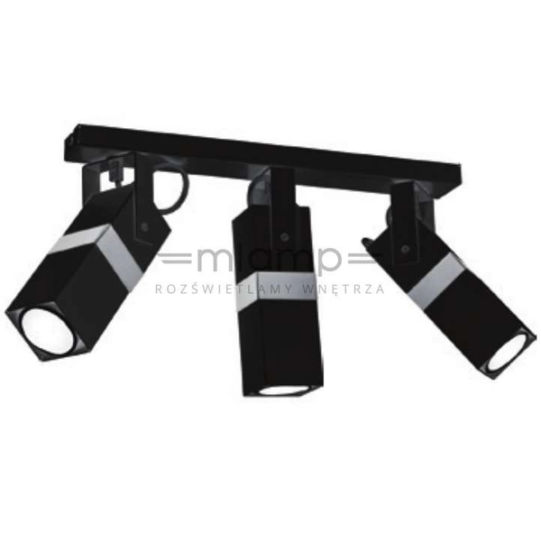 Regulowana LAMPA sufitowa VIDAR MLP6286 Milagro prostokątna OPRAWA plafon tuby metalowe czarne