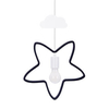 Wisząca lampa dekoracyjna Star gwiazdka czarna biała