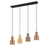 Wisząca lampa ELIOR DL417319400 Trio tubka metalowa czarny brązowy multikolor