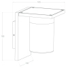 Minimalistyczny kinkiet elewacyjny Gardena Moderno ABR-KZP2-E27 IP54 czarny