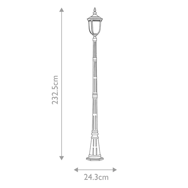 Latarnia stojąca do ogrodu Cleveland CL5-M IP44 postarzany brąz