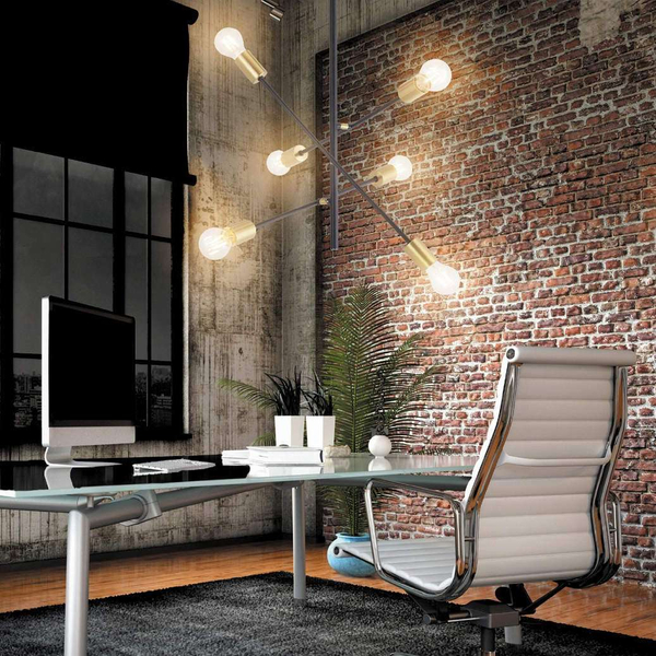 Industrialna LAMPA sufitowa LANNY 2104 Rabalux metalowa OPRAWA pręty sticks czarne złote