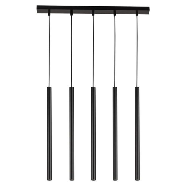 Lampa wisząca tuby Sopel 33615 Sigma wielopunktowa metalowa czarna