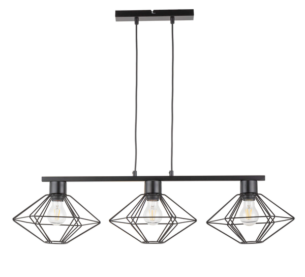 Wisząca lampa salonowa Vario do przedpokoju drut czarna
