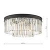Sufitowa lampa kryształowa Celeus CEL4822 czarny przezroczysty