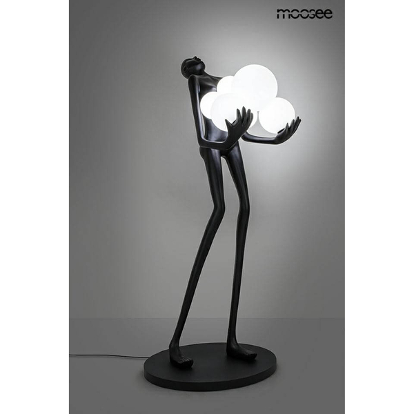 Lampa podłogowa Human MSE010100326 Moosee człowiek do salonu biała czarna