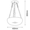 Lampa wisząca Button 8176 Amplex zwis z regulacją do salonu złoty