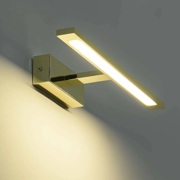 Kinkiet LAMPA galeryjka ISLA GS-LWB-12W/3 GOLD Light Prestige OPRAWA ścienna LED 12W 3000K do łazienki nad lustro IP44 złota