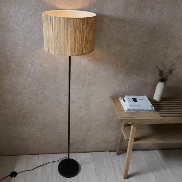 Podłogowa lampa Longshore 101694 boho beżowy czarny