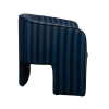 Niebieski fotel wypoczynkowy JOLIE MM001501100360 czarny tkaninowy 72cm
