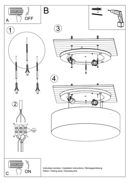 Sufitowa LAMPA SL.0123 okrągła OPRAWA natynkowa PLAFON biały