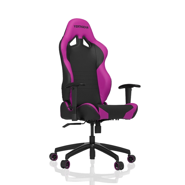 Czarno-różowy fotel S-line pianka z pamięcią kształtu