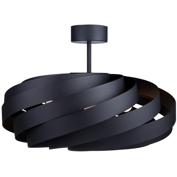 Okrągła lampa sufitowa Vento 1131 Zumaline metalowa czarna