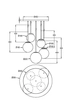 Wisząca lampa Basic Form MOD321PL-05G pięciopunktowa biała