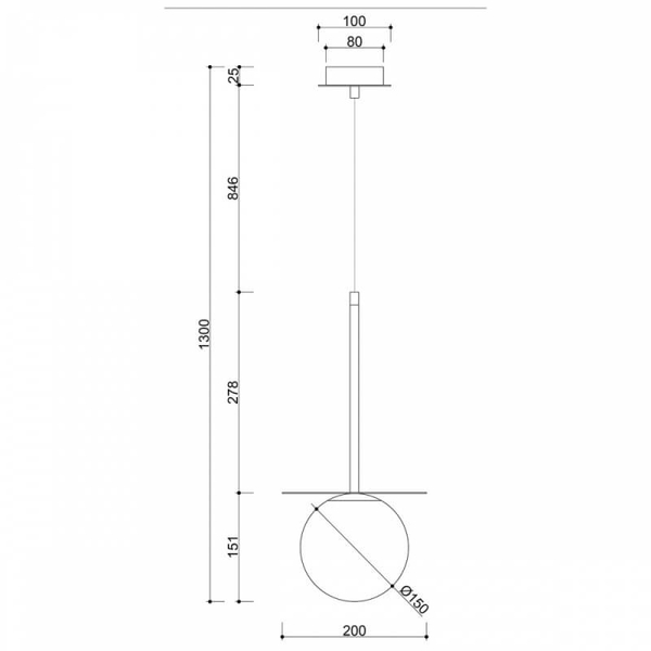 Łazienkowa lampa wisząca Borra BRB122PS0 kulista IP44 biała czarna