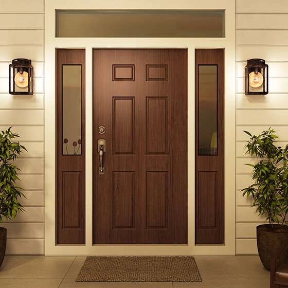 Zewnętrzna LAMPA elewacyjna QZ-BYRON-M Elstead QUOIZEL szklana OPRAWA ogrodowa outdoor retro IP44 brąz przezroczysta