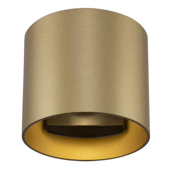Lampa ścienna tuba Rond C066WL-01MG Maytoni okrągła do salonu złota