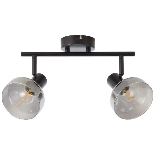 Sufitowa lampa podwójna Reflect 82713/06 szklana przydymiona czarna