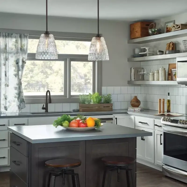 Szklana wisząca lampa Windsor 1xE27 czarna do salonu przezroczysta fasetowana ELS- WINDSOR-P-BLK