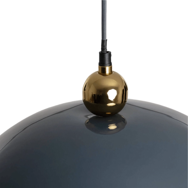 Kopułowa lampa wisząca Tramoto ABR-LWTR-E27 metalowa niebieska