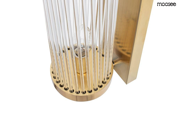 Ścienna lampa Column MSE010100361 szklana glamour złota