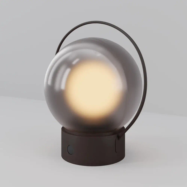 Przenośna lampa ogrodowa kula Elyra przydymiona brązowa O167TL-L3BRK 3W 3000K IP54