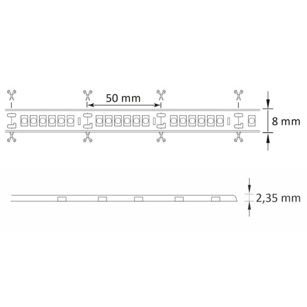Taśma ledowa 5m zestaw z zasilaczem 324191 LED 35W 4000K IP65 biała