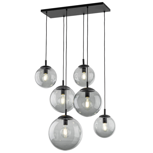 Lampa wisząca na belce Esme 5384 balls do sypialni grafitowa czarna