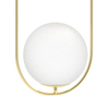 Szklana lampa wisząca Coco AZ4982 eliptyczna złota