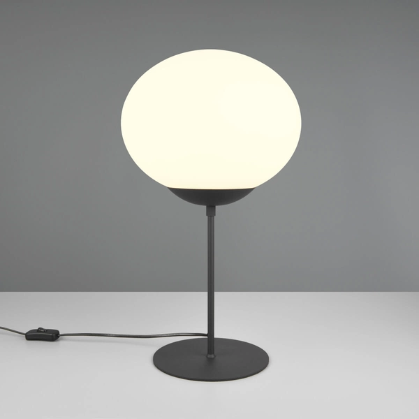 Biurowa lampka do salonu FOMENTO 563100132 Trio bańka czarny biały