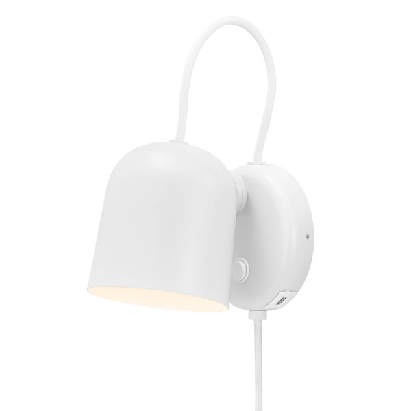 Pojedyncza lampa ścienna Angle 2120601001 DFTP obracana do salonu biała