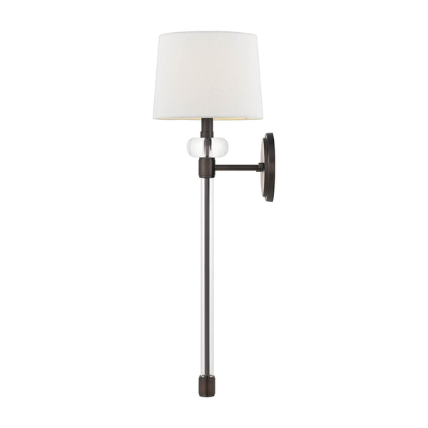 Lampa ścienna Barbour QZ-BARBOUR1-HO Quoizel abażur brązowy kremowy