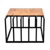 Stolik kawowy Kaja Home KS-27 STOLIK industrialny metalowy drewniany czarny