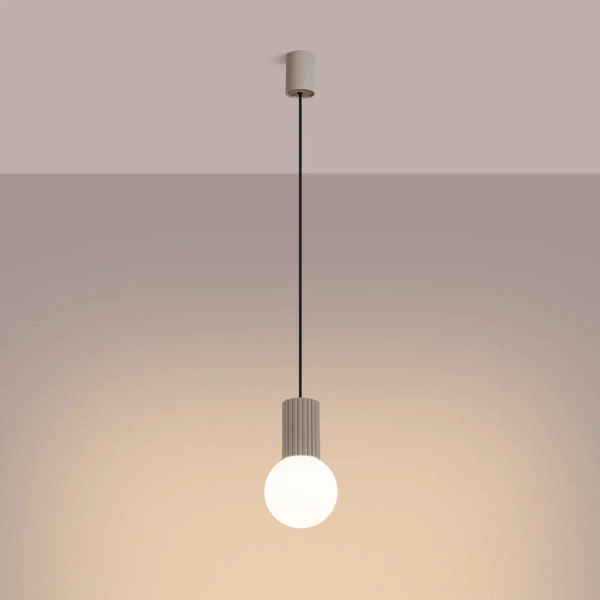 Okrągła lampa wisząca HALO SL.1744 szklana kulista kaszmirowa