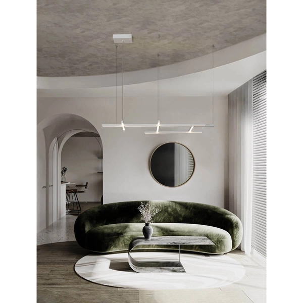 Metalowa lampa wisząca nad wyspę TUMBES LE44472 LED 83W 3000K biała