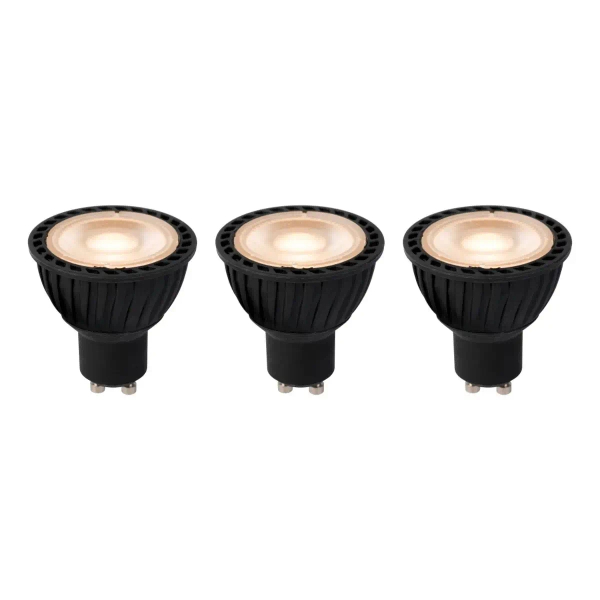 Zestaw 3 szt. żarówki 49010/15/30 GU10 LED 5W 2200-2700K 350LM czarne