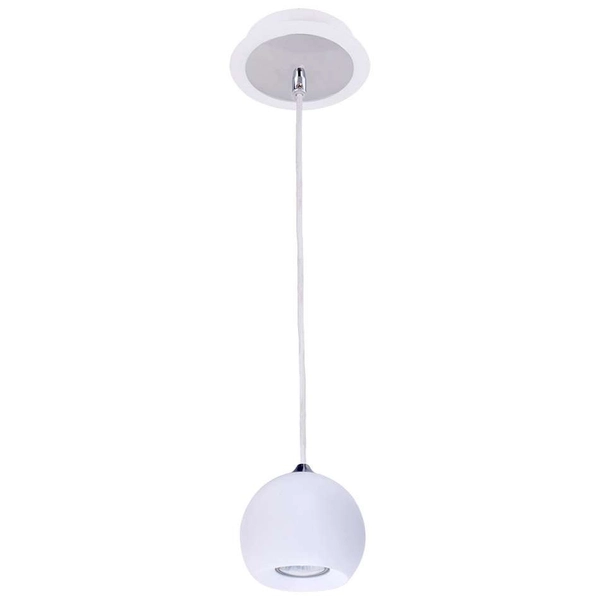 Wisząca LAMPA halogenowa JAMES FH5951-BCB-120 WH Italux metalowa OPRAWA kula ZWIS ball biała