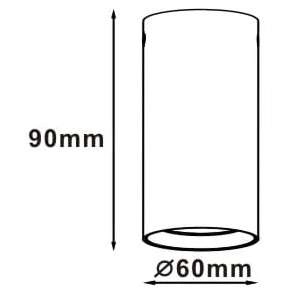 Natynkowa LAMPA sufitowa MANACOR LP-232/1D - 90 WH/GD Light Prestige metalowa tuba downlight do kuchni biały złoty