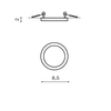 Sufitowa lampa minimalistyczna Slim LED 6W 3000K wpuszczana czarna