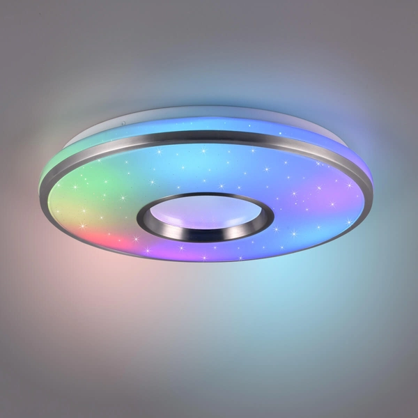 Sypialniany plafon RGB Realta R64401005 RL Light LED 24W 2700-6500K srebrna